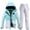 White, variant on Letdown Men's Women's Ski Jackets and Pants Snowboarding Snowsuit Coat Warm Hooded Water_proof Wind_proof Insulated (Black,L)
