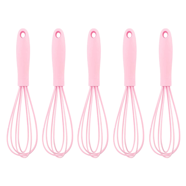 Batidor de silicona, herramienta de cocina, 5 uds. Mini batidores de silicona para cocinar, utensilios de cocina antiadherentes resistentes al calor