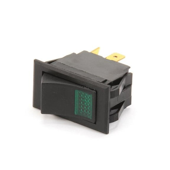 250V DPDT Green Lighted On-Off Switch