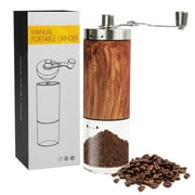 X BOARD Manual Coffee Grinder - Portable Coffee Bean Mill 304 Stainless Steel Hand Crank Coffee Bean Grinders with Ceramic Burr - Fine Coarse Adjustable - for Outdoor, Travel, Espresso