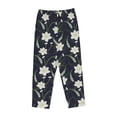thumbnail image 4 of Goofa Lilies Flowers Printed Soft Pajama Pants for Women, Wide Leg Comfy Casual Lounge Yoga Pants-Small, 4 of 9