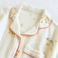 thumbnail image 3 of Women's Cotton Pajamas Set Short Sleeve Sleepwear Button-Down Nightwear Long Pants Pj Lounge Sets Pajamas, 3 of 9