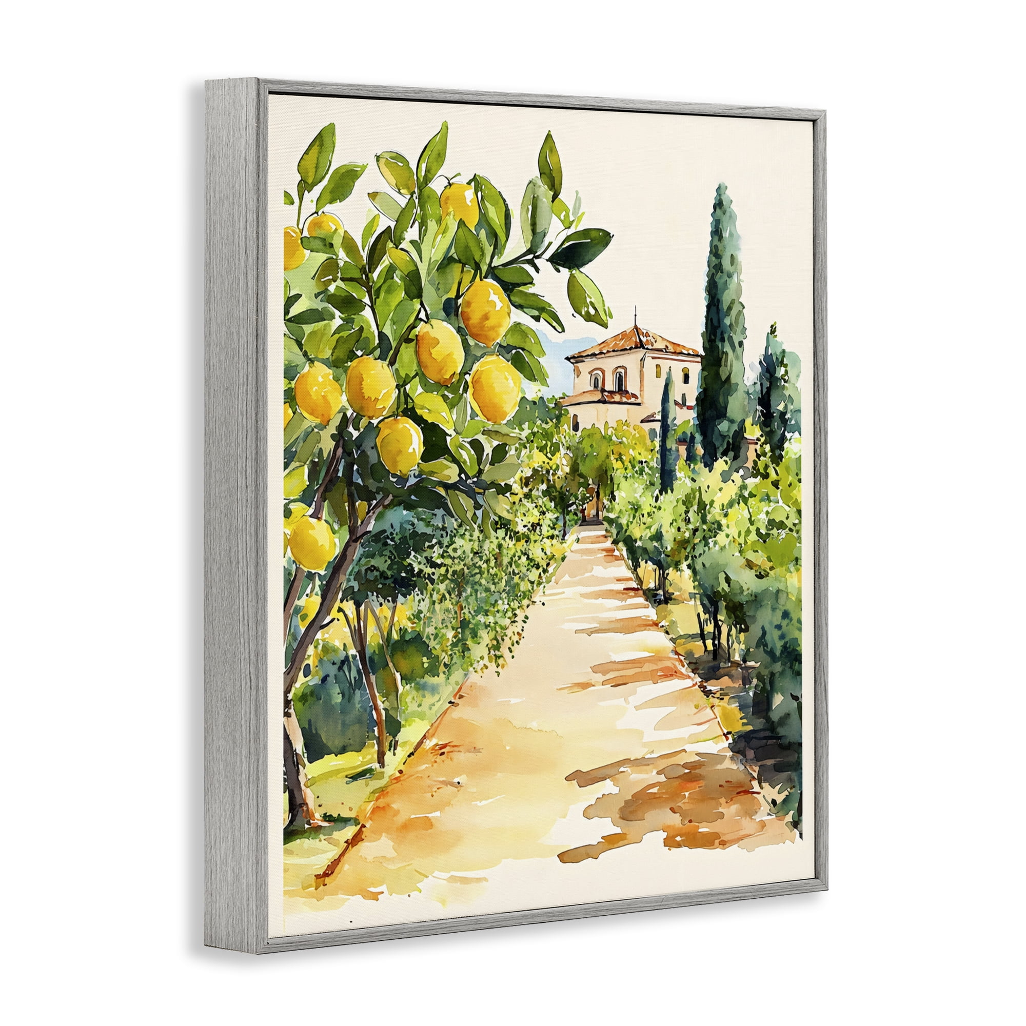 Stupell Industries Lemon Grove Pathway Gray Framed Giclee Art, design by LSR Design Studio