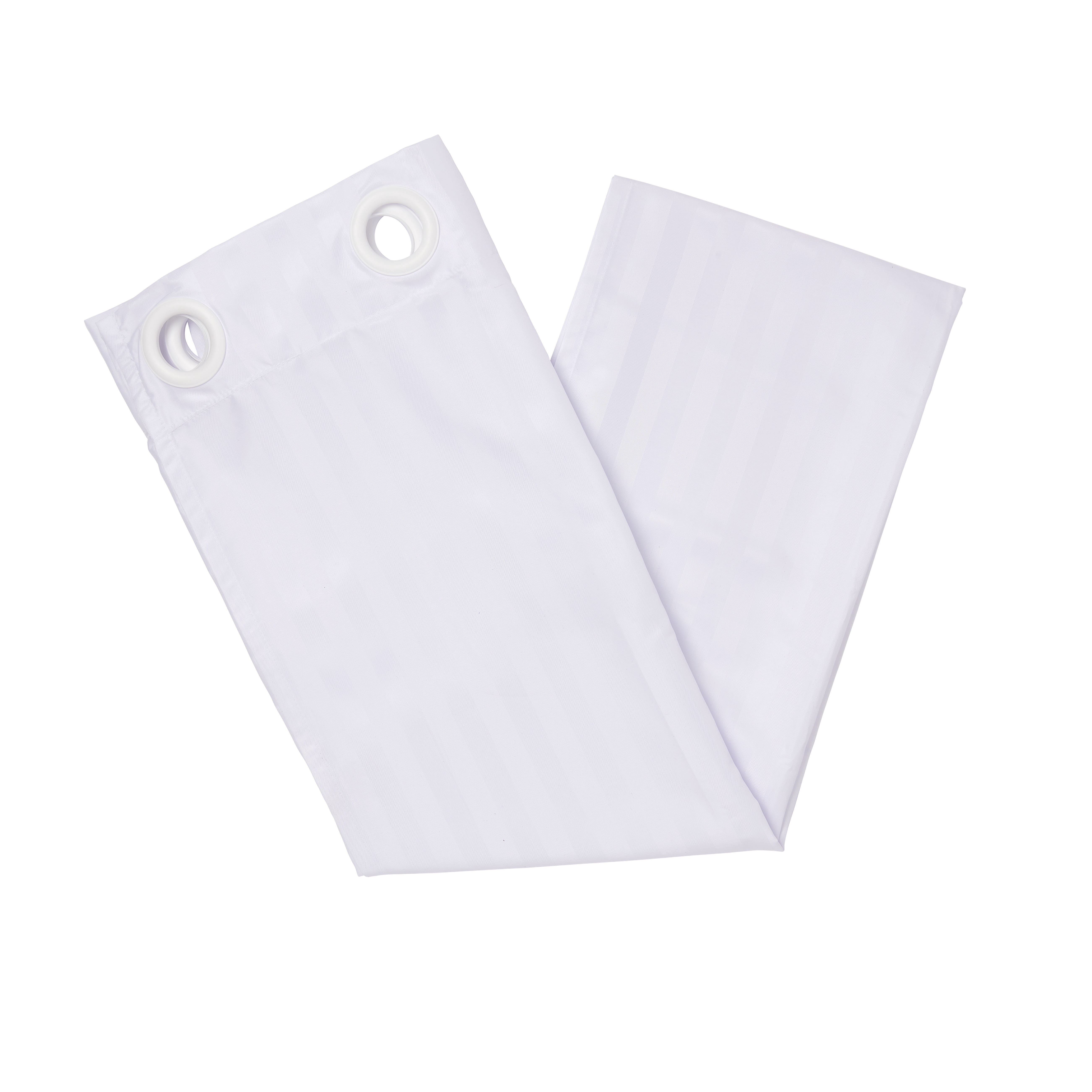 Medline White Polyester Shower Curtain, 74x54in Machine Washable