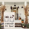 thumbnail image 2 of Halloween Couple Boo Garden Flag Double Sided Vertical 12.5x18 Forever My Boo Cute Ghost Spooky Black and White Halloween Holiday Yard Flag Outdoor Decoration, 2 of 6