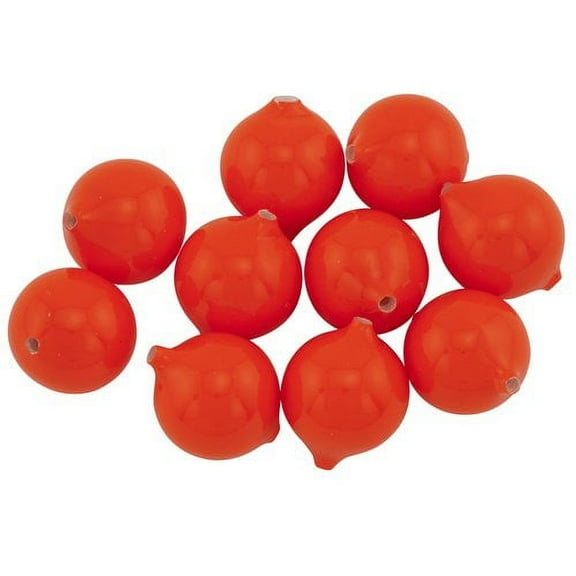 Yakima Bait Worden's Original Lil' Corky 1/2" Drift Bobbers, Flame, Size 8, 14 mm, 10 Count