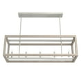 thumbnail image 6 of Hunter - Squire Manor 5-light Brushed Nickel, Extra Large Chandelier, Dimmable, Modern Style, Linear Shaped, for Bedrooms, Dining, Living Rooms - 19091, 6 of 10