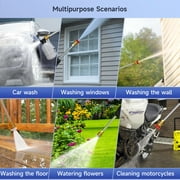 Cordless Pressure Washer, 21V 900PSI High Pressure Cordless Power Washer with Portable 2 Nozzles 16.4FT Water Pipe Power Cleaner for Patio Cleaning Car Washing, Black