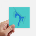 thumbnail image 1 of Blue Dances Plump Girl Sticker Square Waterproof Stickers Wallpaper Car Decal, 1 of 1