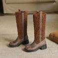 thumbnail image 3 of SACFOF Women’s Knee High Boots Platform Stretch Lug Sole Riding Boots Round Toe Elastic Comfortable Fashion Dress Boots Fashion Winter shoes, 3 of 6