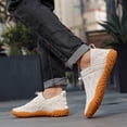 thumbnail image 3 of Non Slip Men's Solid Slip On Casual Shoes With Elastic Strap, Durable Outdoor Workout Jogging Sneakers, 3 of 9