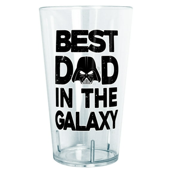 Star Wars Father's Day Best Dad Darth Vader Helmet  Tritan Drinking Cup Clear 24 oz.