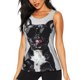 thumbnail image 1 of Balery Cool French Bulldog Wine Camiseta sin mangas estampada ligera para mujer, tops de entrenamiento sin mangas, camisetas de yoga transpirables de secado rápido.-XX-Large, 1 of 7
