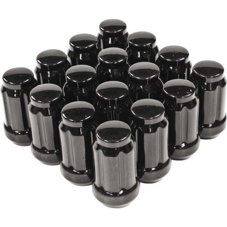 Black Chrome Ocelot 12mm x 1.25 Spline Lug Nuts - Set of 16 - 847-0095-16