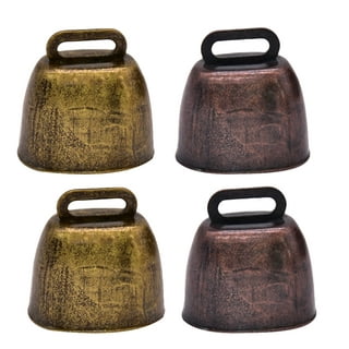 6 Pcs Metal Cow Bell, Cowbell Retro Bell for Horse Sheep Grazing Copper, Cow  Bells Noise Makers 