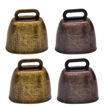

4pcs Small Loud Cow Bells Anti-theft Grazing Bells Pendant for Farming