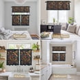 thumbnail image 6 of Boho Flowers Kitchen Curtains Sets for Windows 36 Inch Length, Spring Abstract Watercolor Floral Leaf Rod Pocket Window Treatments Tier Curtains and Valances Set for Bedroom/Bathroom, 6 of 8