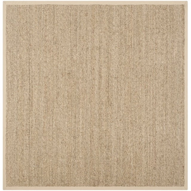 Safavieh Natural Fiber Collection NF115A Natural and Beige Seagrass Square Area Rug, 10 feet Square (10' Square)