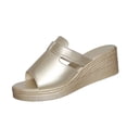 thumbnail image 2 of Women Summer Sandals Women's Fashionable And Casual Summer Thick-Soled Outdoor Wedge Sandals,Gold,43, 2 of 9
