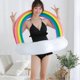 thumbnail image 3 of Rainbow Inflatable Pool Ring Floating Swimming Ring for Swimming Pool for Adults, 3 of 5