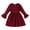 Red, variant on Happy Town Toddler Girls Fall Winter A‑Line Long Sleeve Dress Bow Ruffle Cuffs Party Dress for Little Kids