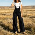 thumbnail image 7 of BLVB Vintage Overalls for Women Tassel Wide Leg Bib Pants Women Adjustable Romper Jumpsuit with Pockets, 7 of 7