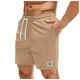 thumbnail image 2 of Pantalones cortos de pana lisos para hombre, para el verano, informales, transpirables, con silueta atlética, poliéster, ocio al aire libre., 2 of 8