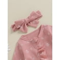 thumbnail image 6 of Bslissey 3M 6M 12M Infant Baby Girls Christmas Footies Rompers Tree Print Long Sleeve Patchwork Ruffled Zipper Jumpsuit with Headband Newborn Casual Outfits, 6 of 9