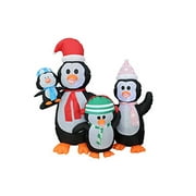 BZB Goods 5 Pieds Pingouins Gonflables De Noël Famille Cour Décoration Lumières Décor Extérieur Intérieur Décorations De Vacances