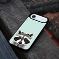 thumbnail image 4 of WIRESTER Shockproof Soft Rubber Cover Case for Apple iPhone 17 Air 6.6" 2025, Raccoon On Aero Blue Background, 4 of 5