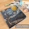 thumbnail image 4 of FORMRS 3 Ring Photo Album 4"x6" Self Adhesive Large Capacity PU Leather Cover, Swirling Starry Sky, 4 of 8