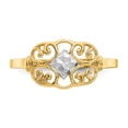 thumbnail image 5 of 14K Two-Tone Gold Ring Band Fashion & Rhodium Filigree, Size 6, 5 of 5
