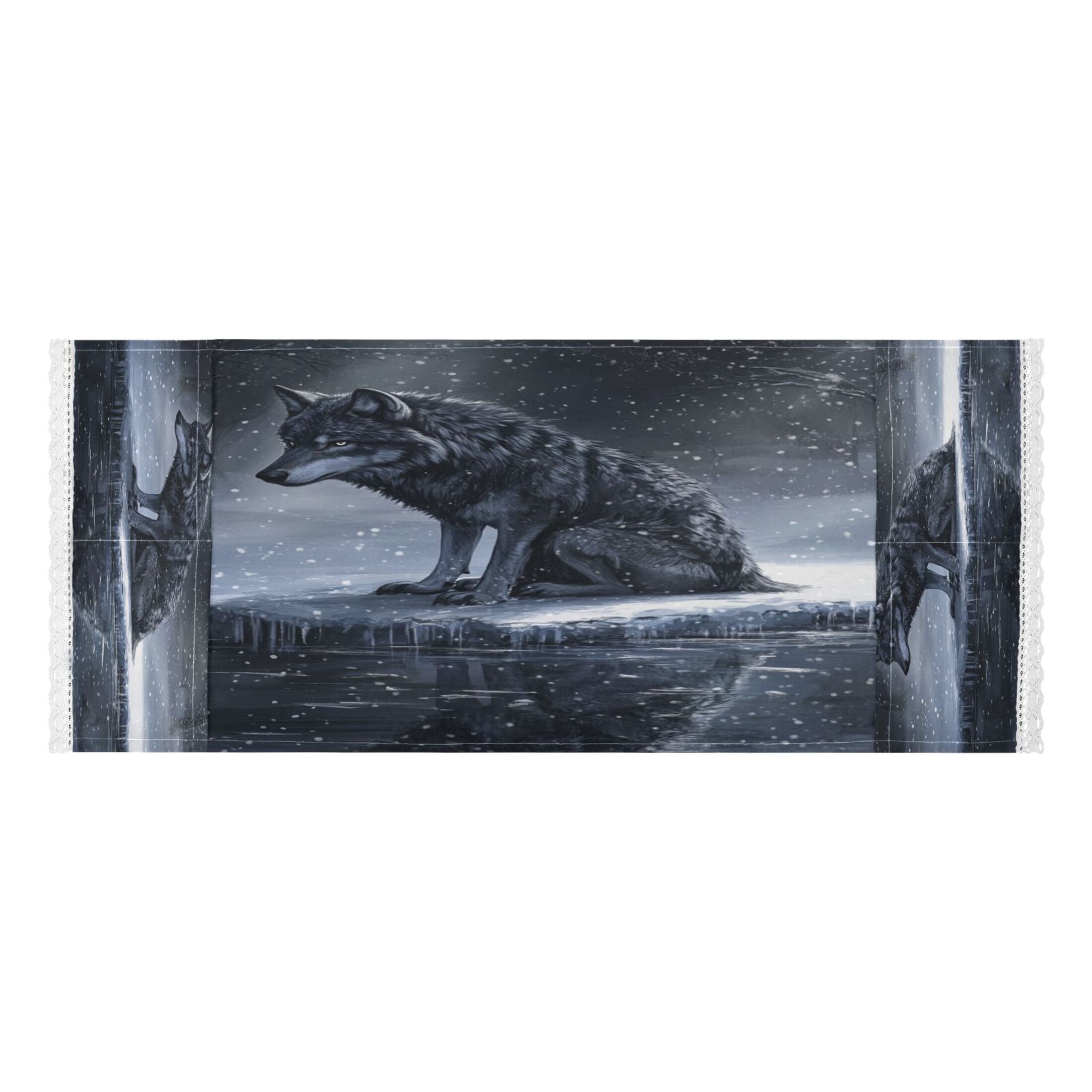 WOBOGO Wolf King in The Snow Washing Machine Cloth Dryer Refrigerator Top Cover Protective Non-Slip Mat For Kitchen Laundry