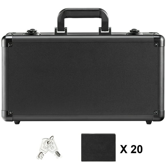 KFFKFF Card Organizer Box, Key-Locked, 4 Compartments, Foam Inserts, Stores 96 PSA, 68 BGS, 76 SGC, 348 Top Loader, 999+ Ungraded Cards