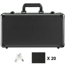 KFFKFF Card Organizer Box, Key-Locked, 4 Compartments, Foam Inserts, Stores 96 PSA, 68 BGS, 76 SGC, 348 Top Loader, 999 Ungraded Cards