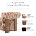thumbnail image 6 of Furniture of America Zenya Modern Chenille Zebra-stripe Pattern Accent Chair, Rustic Orange, 6 of 14