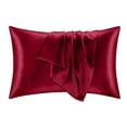 thumbnail image 2 of Silk Pillowcase for Hair and Skin With Zipper, Soft, Breathable, Smooth and Cool Pillowcase for Sleeping, 2 of 7