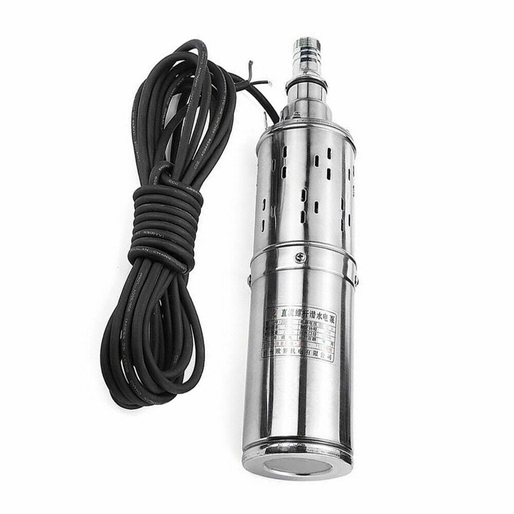 12V Solar Powered Water Pump Farm&Ranch Submersible Bore Hole Deep Well Pump 180W Used in Farmland, Factories, Railways