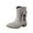 Gray, variant on QQAMB Women Bow Detail Short Boots with Chunky Low Heel Ankle Booties for Casual Winter Wear and Outdoor Use