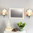 thumbnail image 3 of Carved Wooden Decor Accents - Walnut Wall Mirror, 3 of 14