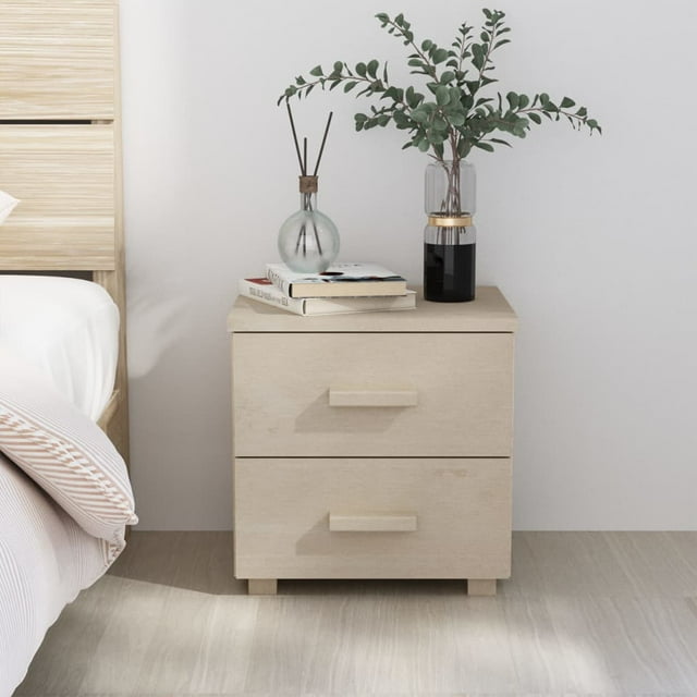 vidaXL Table de Chevet HAMAR Marron Miel 40x35x44.5cm Pin Massif