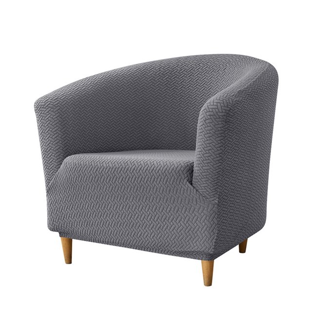 BKER Housse de Sofa Élastique en Jacquard en Forme de T Housse Ronde Housse Maison