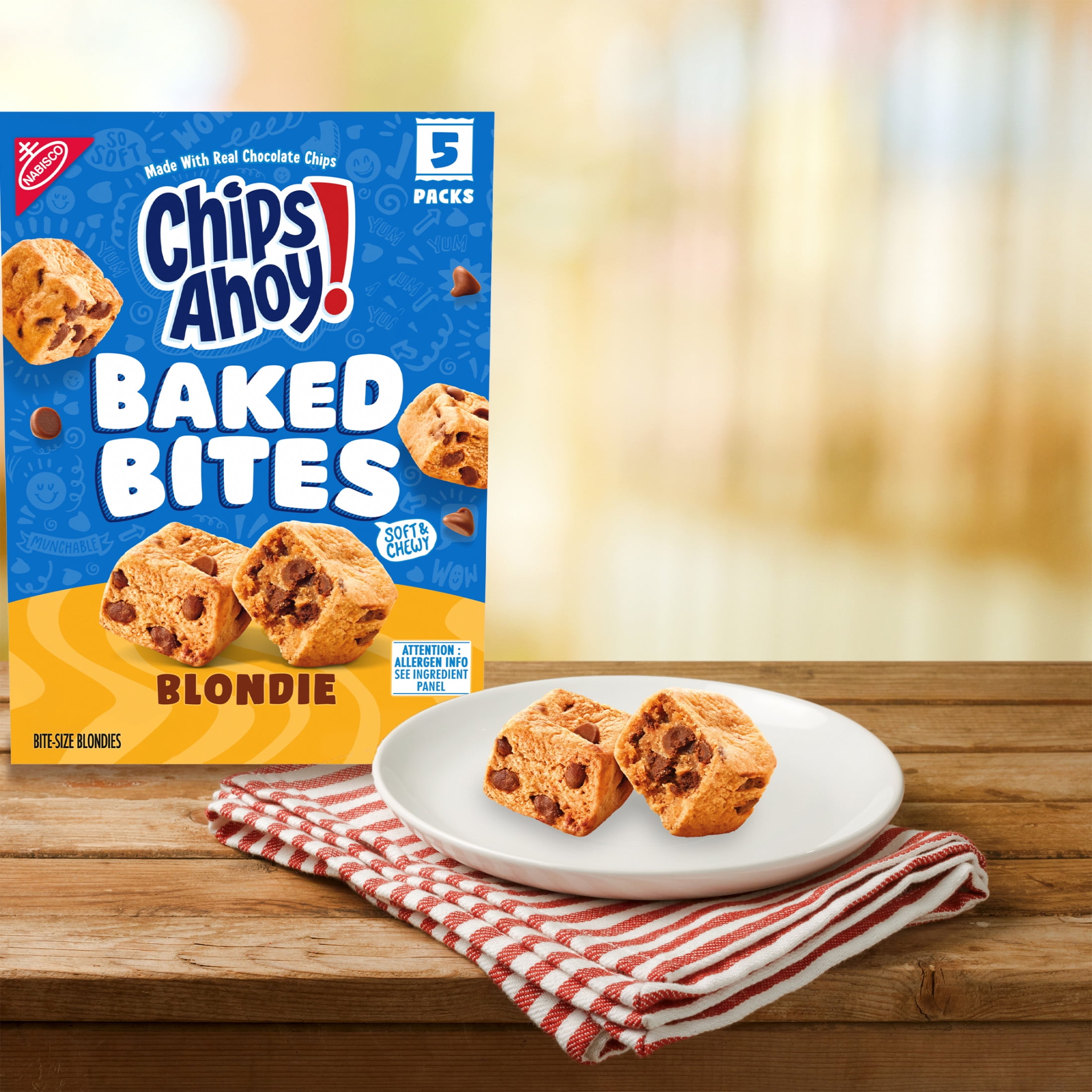 (3 pack) CHIPS AHOY! Baked Bites, Blondie, 5 - 1.5 oz Snack Packs (5 Bites per Pack)