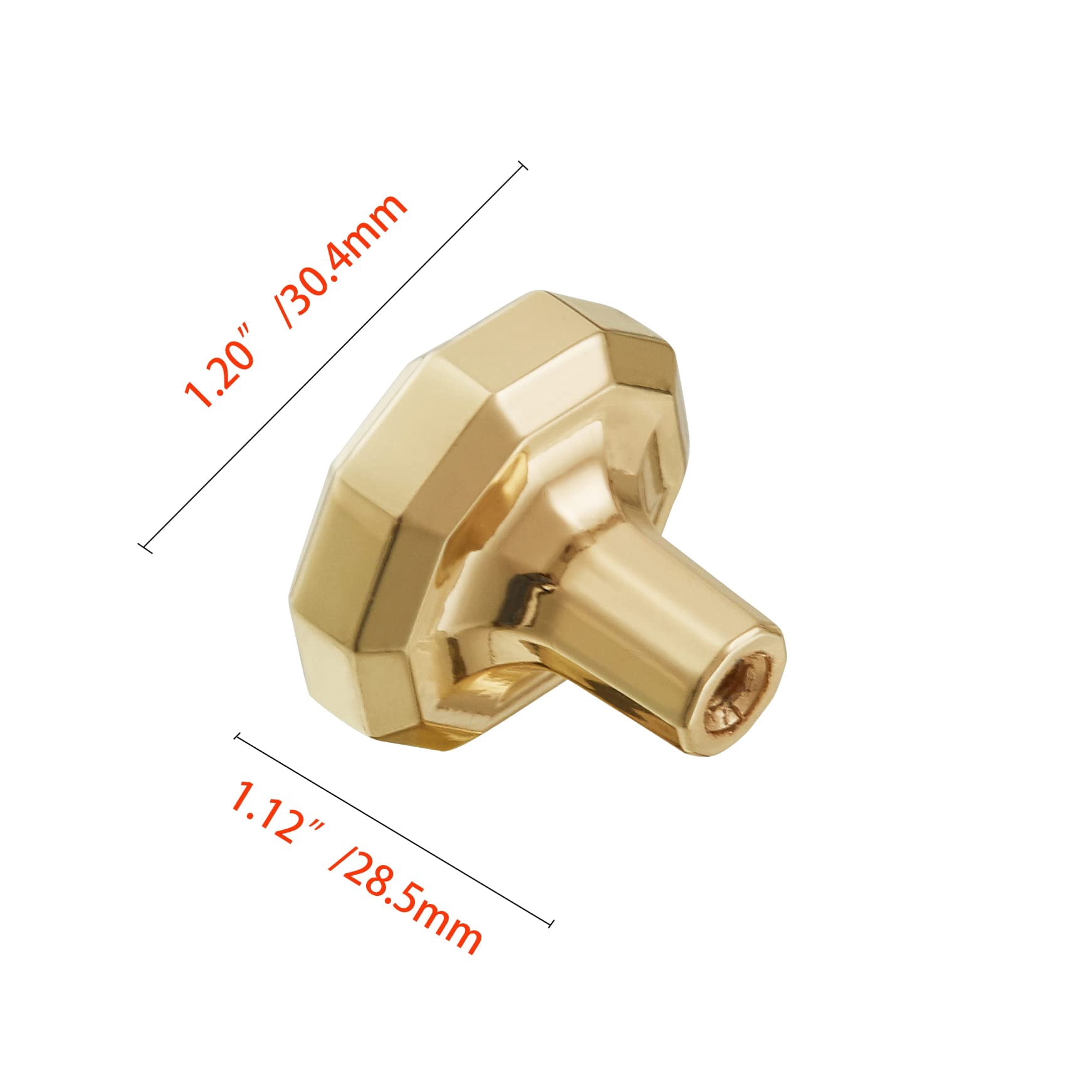 Utopia Alley 10pcs Hanover Cabinet Ring Pull Knob - Decorative Cabinet Drop Pull Knobs for Cabinets and Drawers - Vintage Cabinet Hardware with Hand Finished Polished Gold - Pull Knobs 1.2"