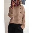 thumbnail image 5 of Suéter PRETTYGARDEN Otoño 2025 Cuello Redondo con Botones Caqui Talle S, 5 of 5