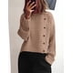 thumbnail image 5 of Suéter PRETTYGARDEN Otoño 2025 Cuello Redondo con Botones Caqui Talle S, 5 of 5