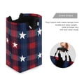 thumbnail image 3 of Blue and Red Tartan Plaids Stars Laundry Basket with Handles Foldable Laundry Hamper Freestanding Washing Bin 50L, 3 of 7