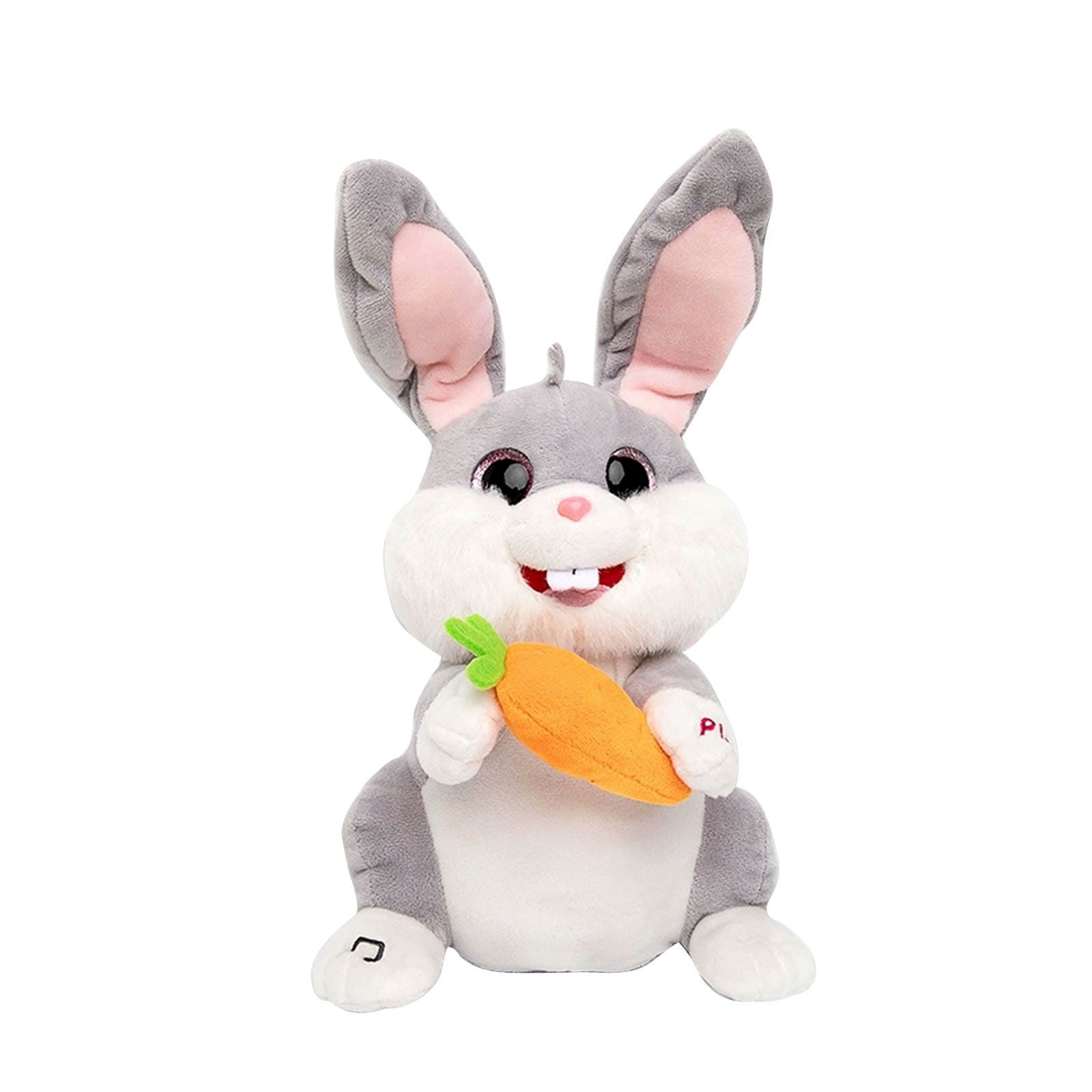 Goowood Singing Dancing Bunny Plush Baby Toys Interactive Musical Stuffed Animal Easter Basket Stuffers for Kids Birthday Gifts Grey