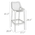 thumbnail image 4 of 41.25" Green Solid Outdoor Patio Bar Stool, 4 of 8