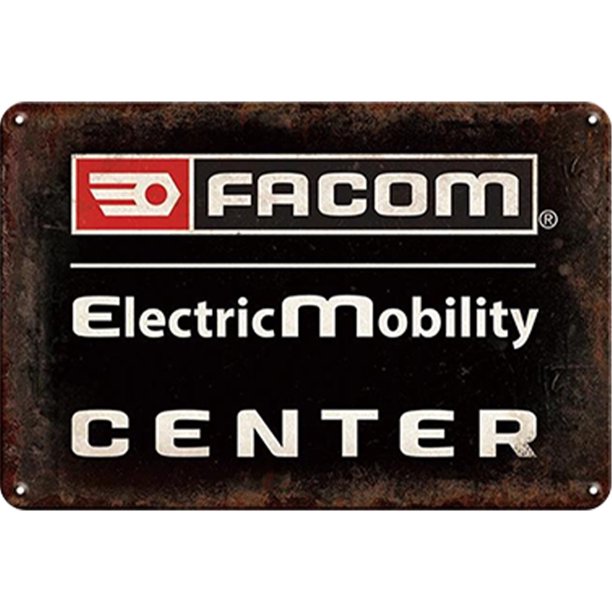 Placa Metal Vintage Facom Rectangular Pintura Hierro Pared Bar 40x30cm